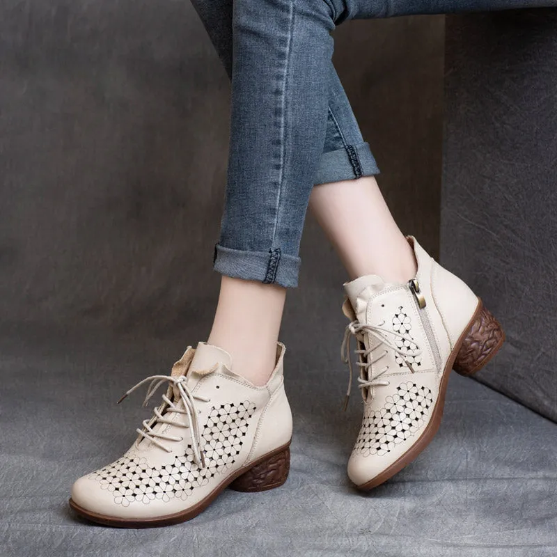 Spring Retro Comfortable Lace-up Chunky Shoes