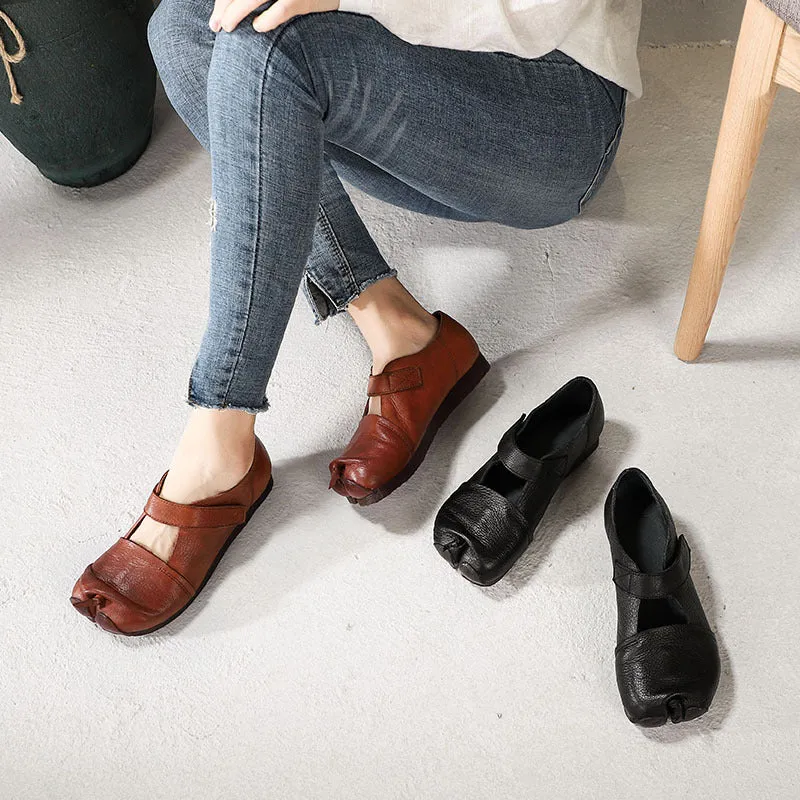 Spring Retro Leather Split Toe Comfortable Shoes