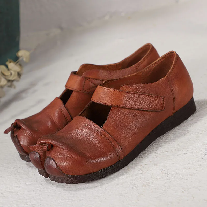 Spring Retro Leather Split Toe Comfortable Shoes