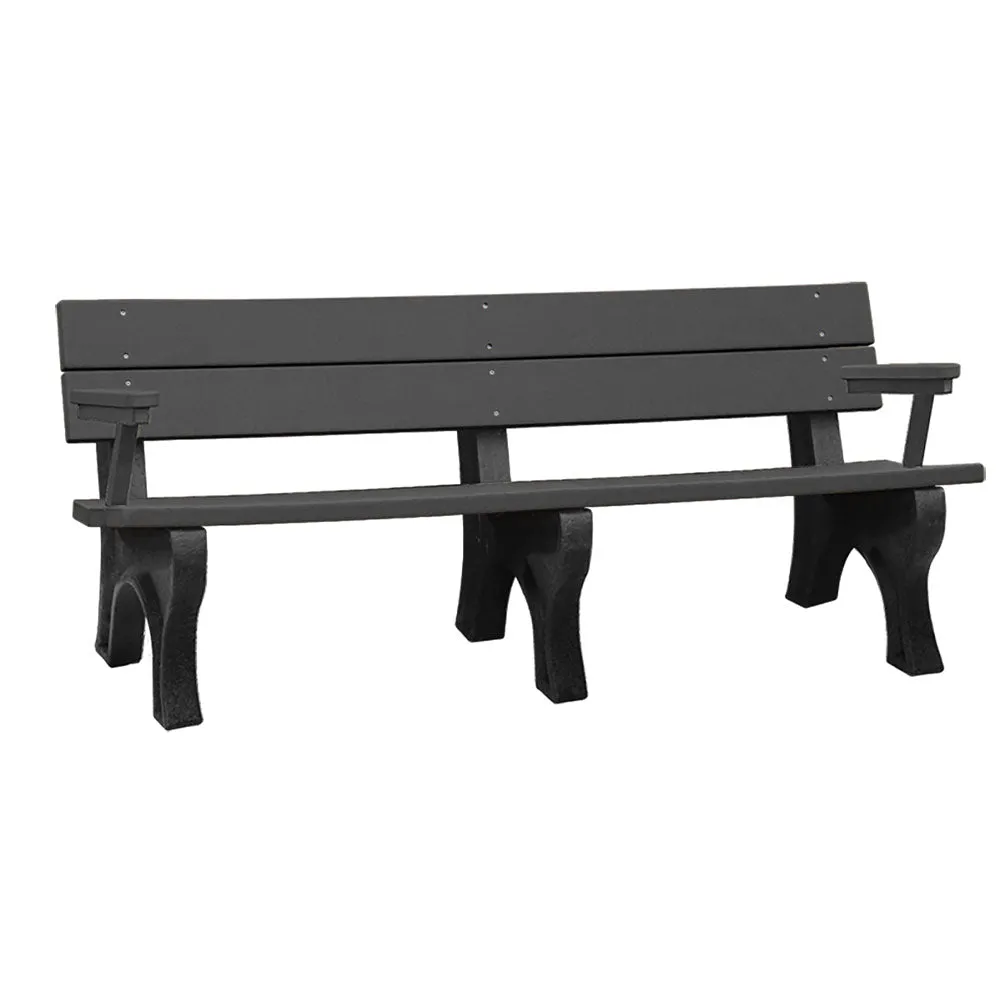 Traditional Outdoor Bench, Recycled Plastic