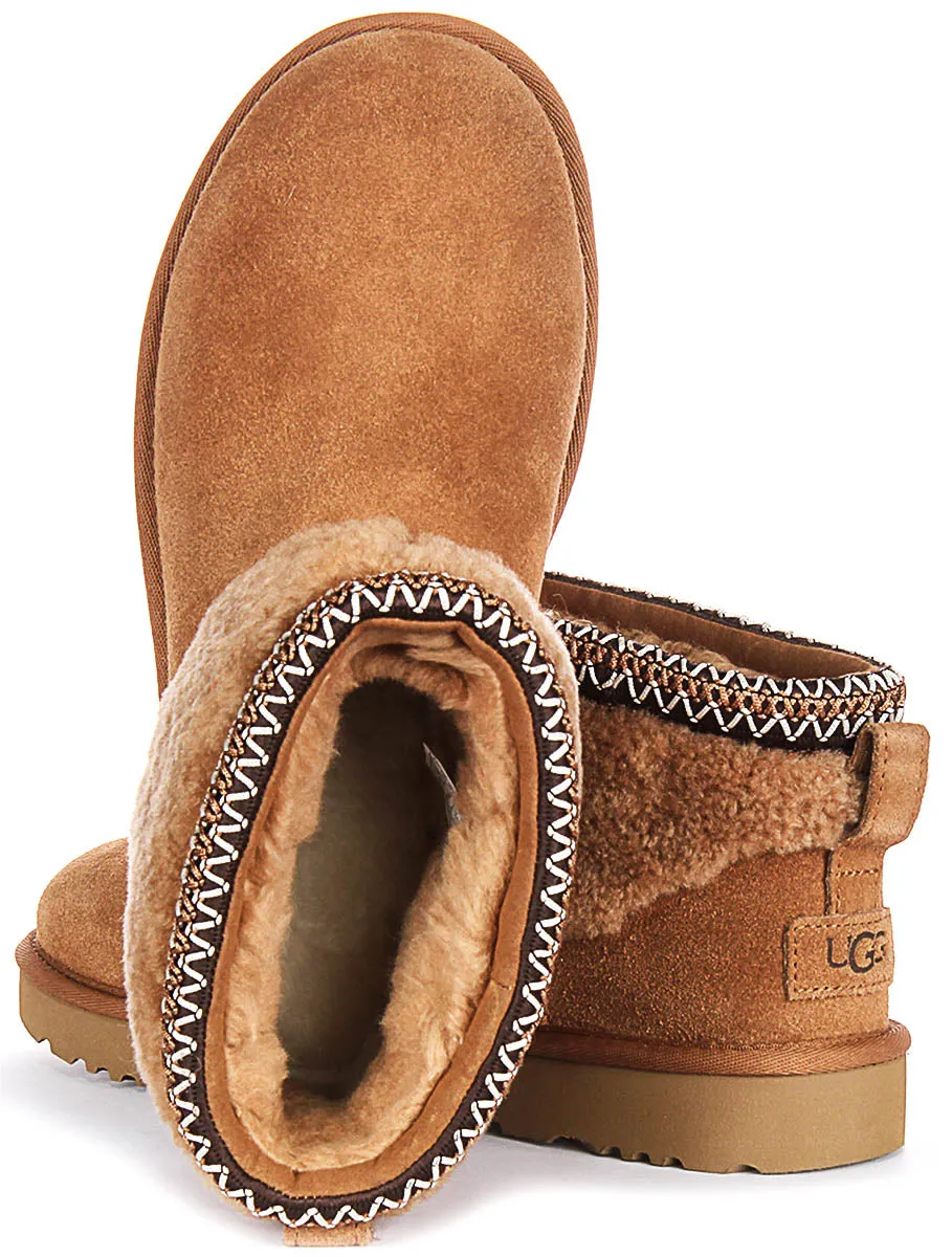 Ugg Australia Ultra Mini Curly In Chestnut For Women