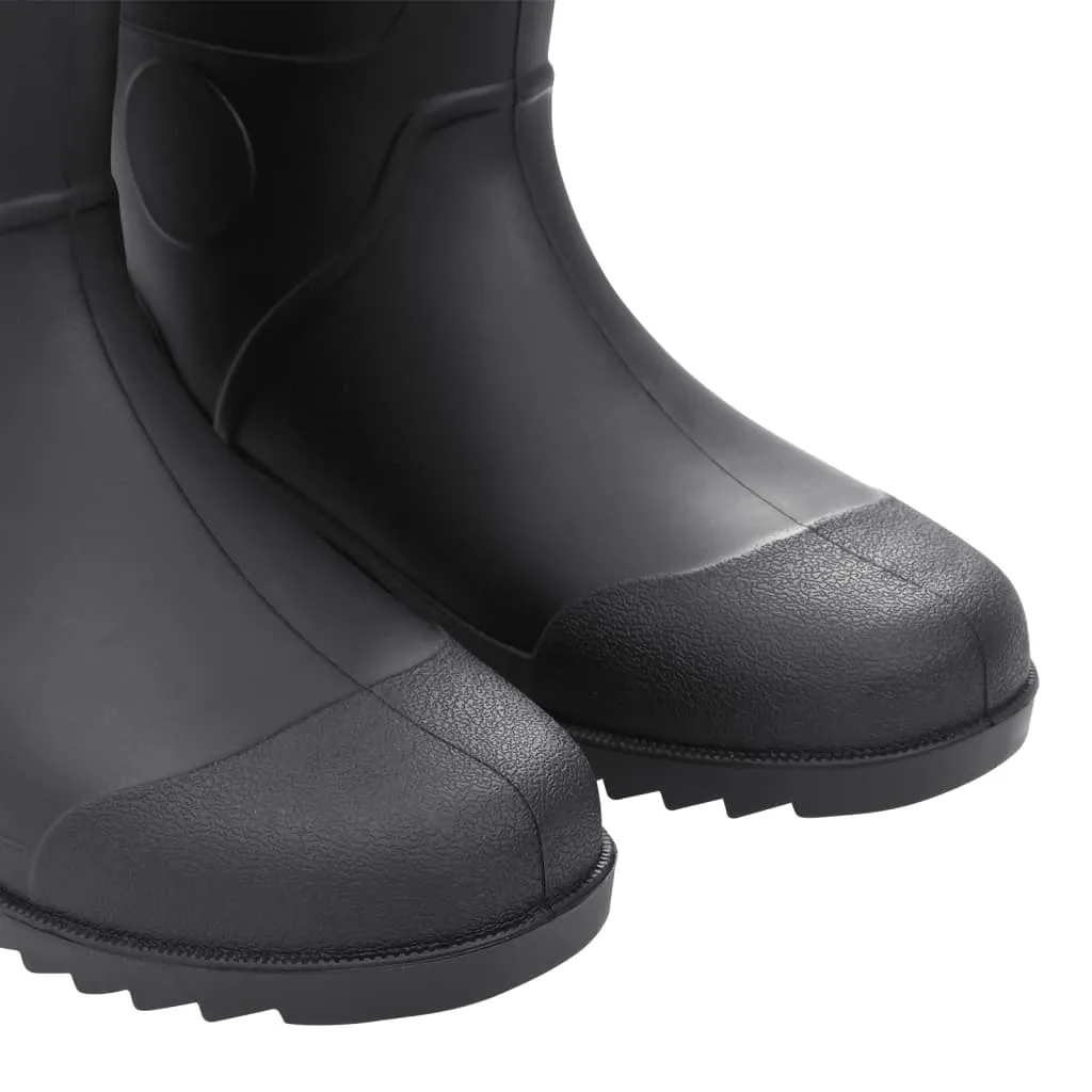 vidaXL Rain Boots Black Size 46 PVC