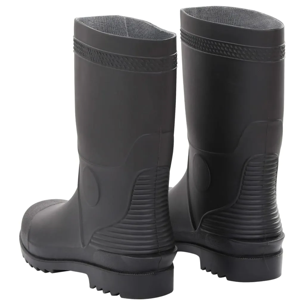 vidaXL Rain Boots Black Size 46 PVC