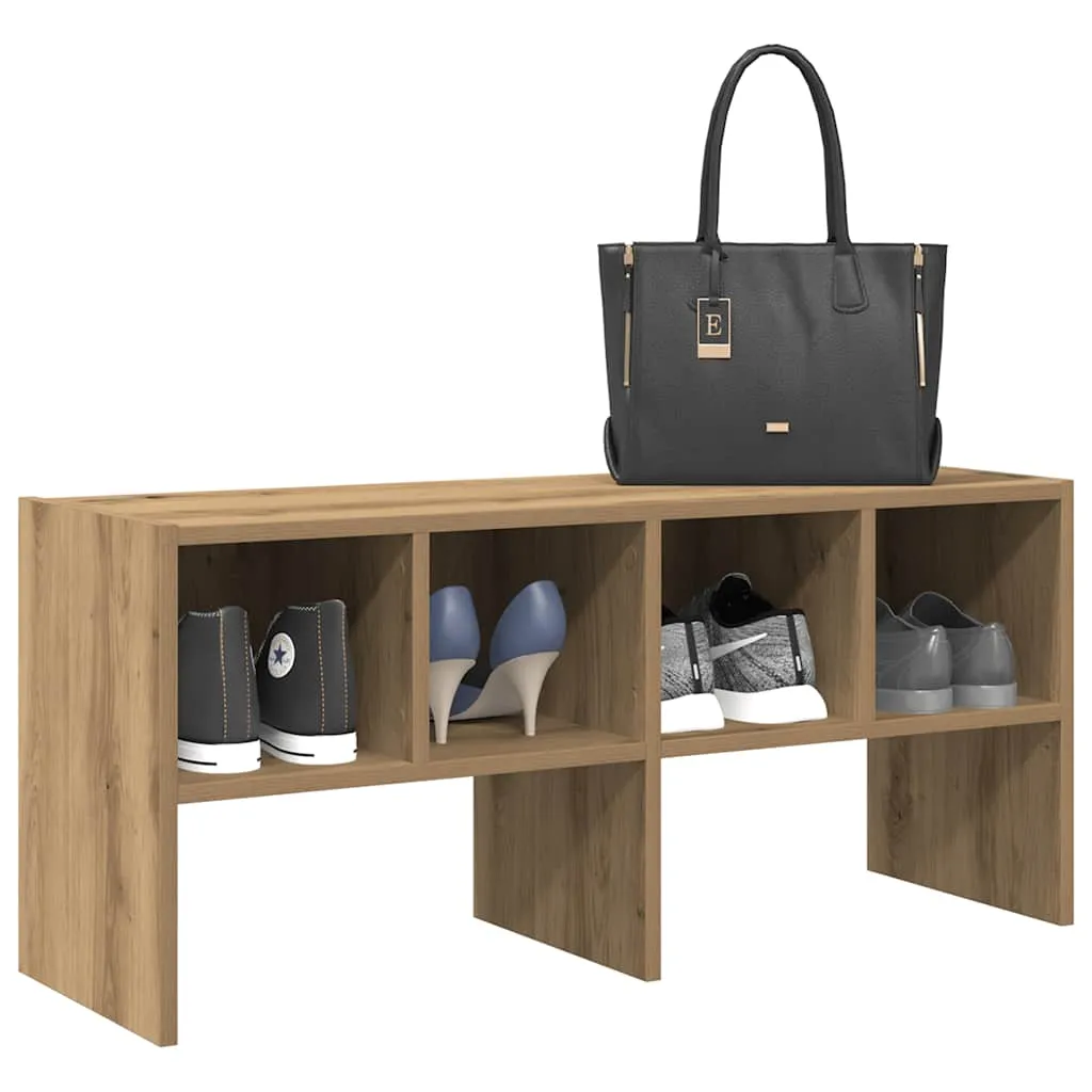 vidaXL Shoe Rack Stackable Artisan Oak 89.5x30x40 cm