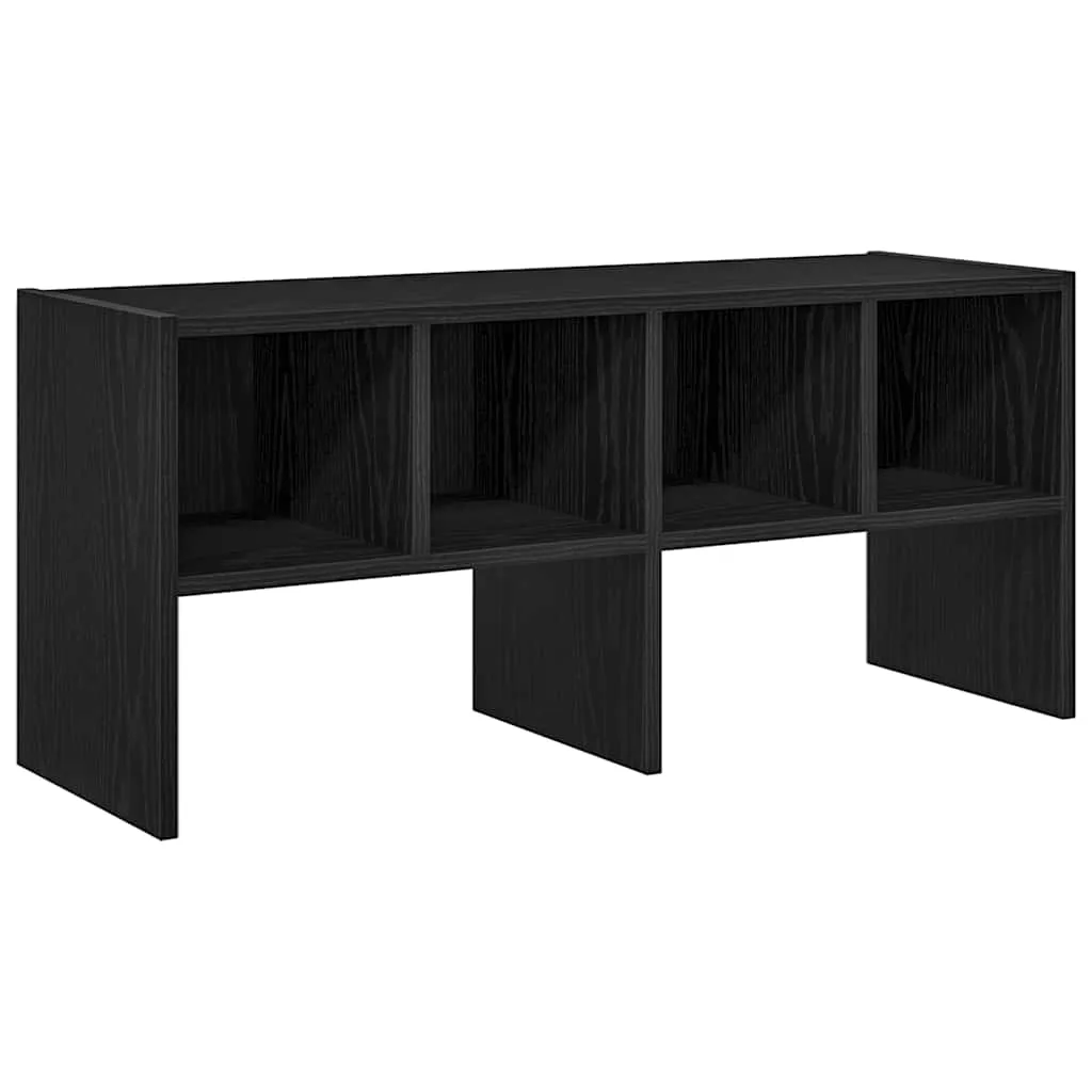 vidaXL Shoe Rack Stackable Black Oak 89.5x30x40 cm