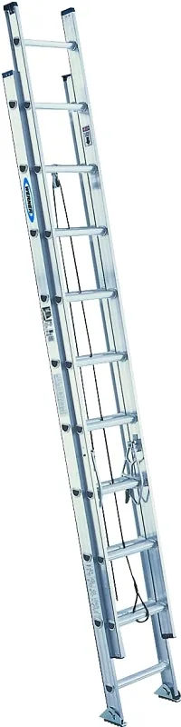 Werner D1528-2 Extension Ladder, 27 ft H Reach, 300 lb, Aluminum :EA: QUANTITY: 1