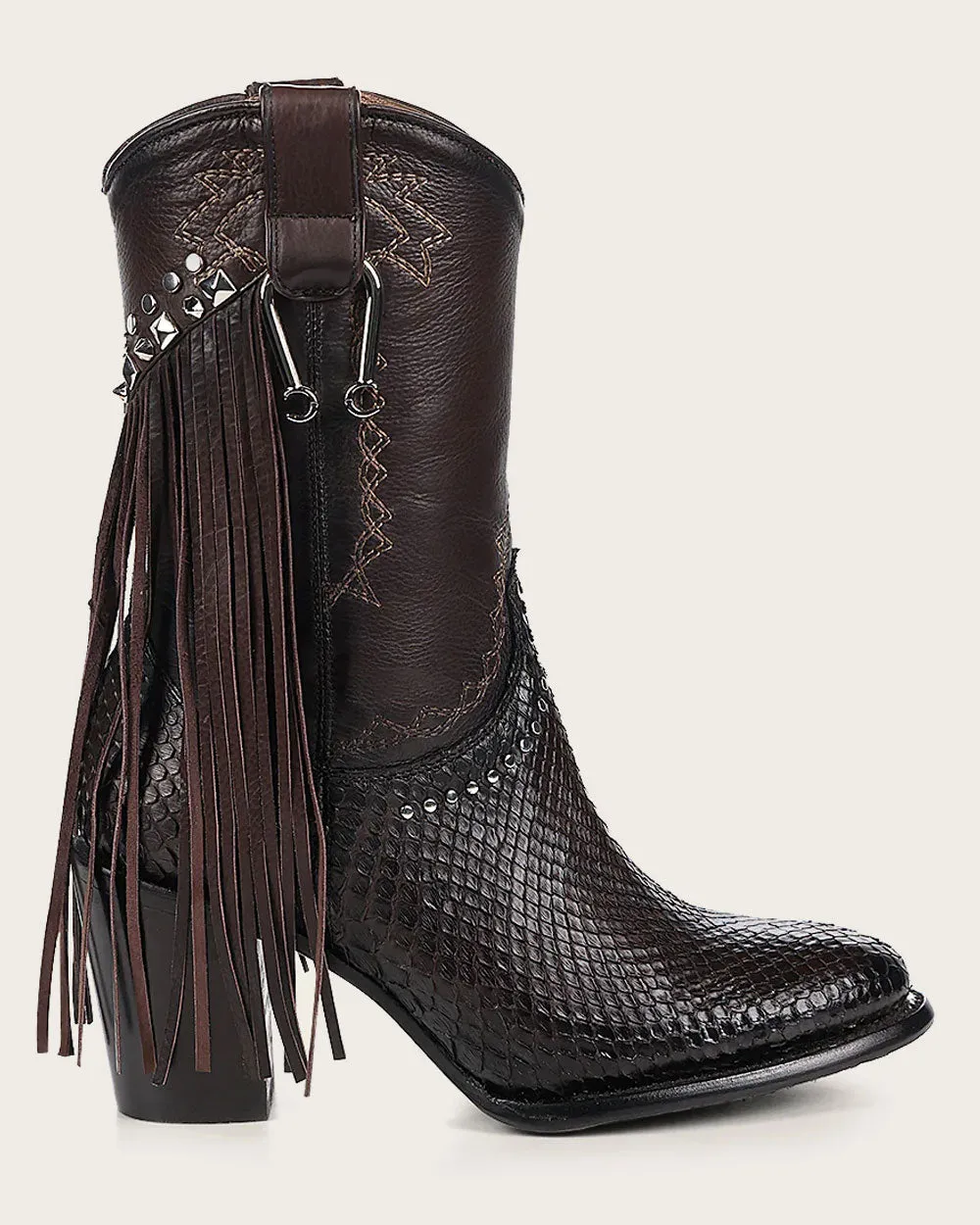 Western Style brown exotic boot