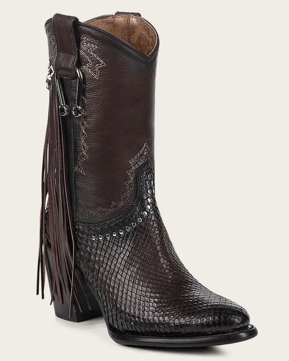 Western Style brown exotic boot