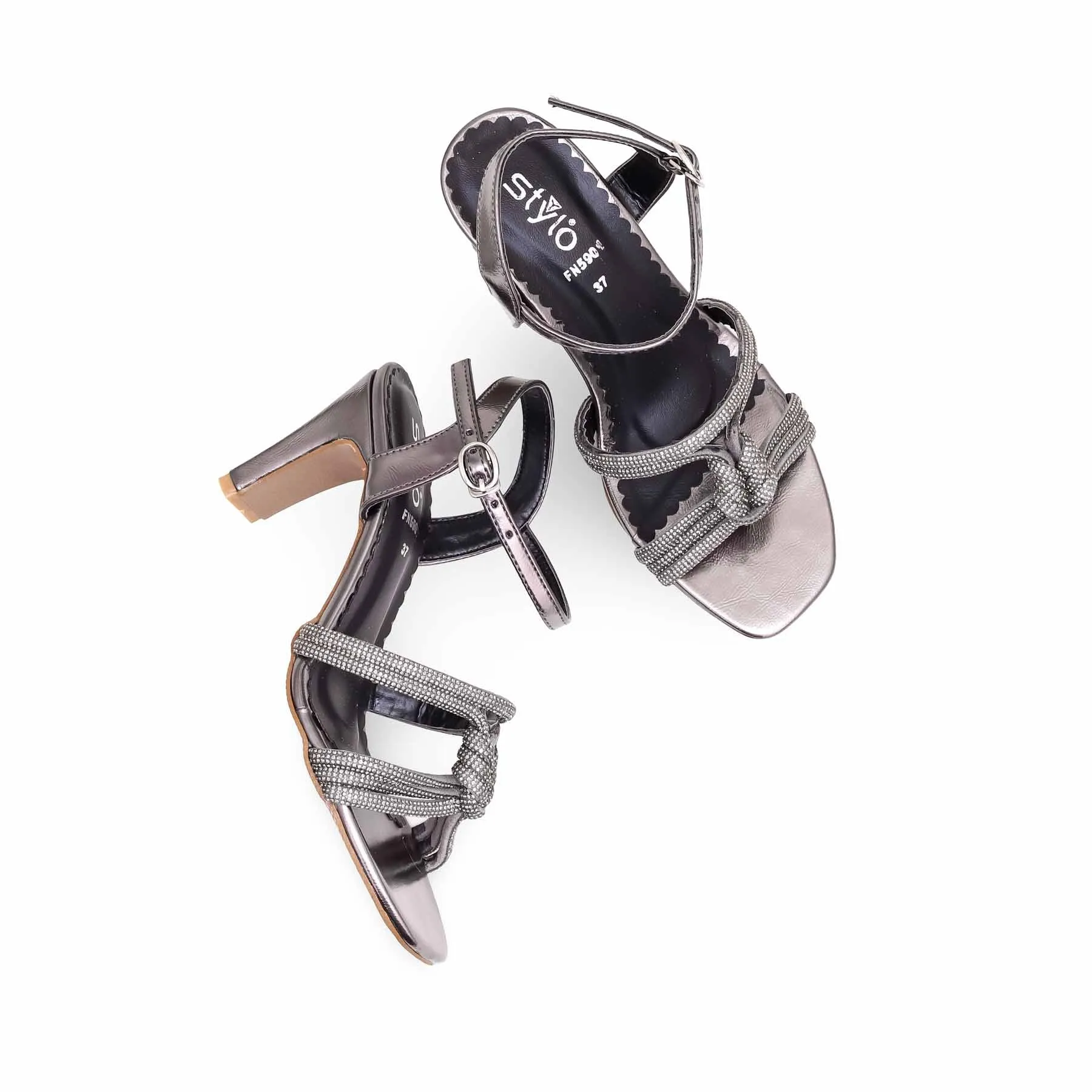 Women's Grey Fancy Sandal FN5901