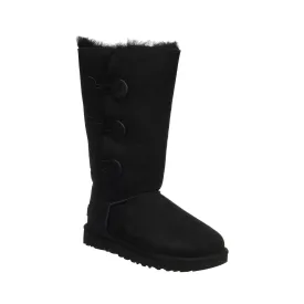 Women's Shoes UGG BAILEY BUTTON TRIPLET Suede & Sheepskin Boots 1016227 BLACK